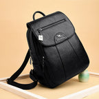 Women's Anti-Theft Faux Leather Backpack – Secure Everyday Backpack – Charlotte