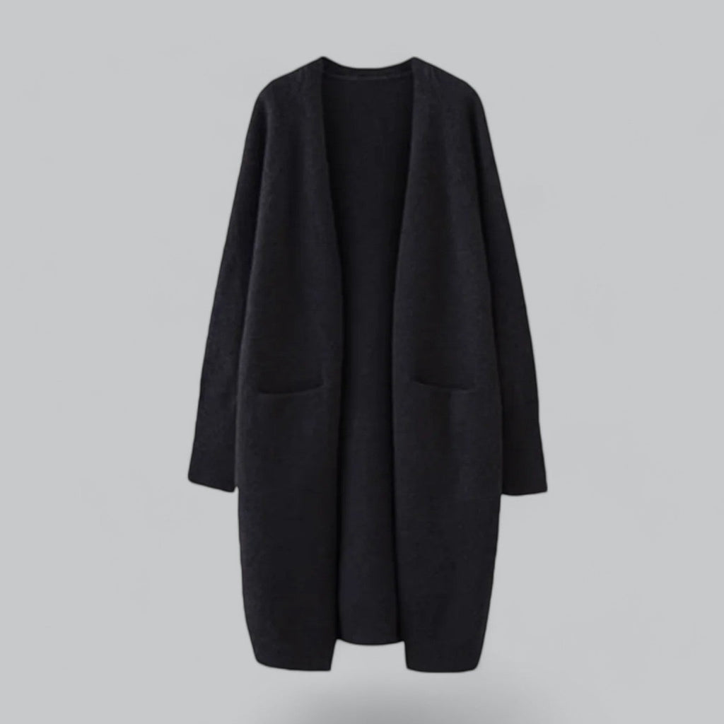 Women's Open Front Longline Cardigan – Classic Relaxed Fit Cardigan