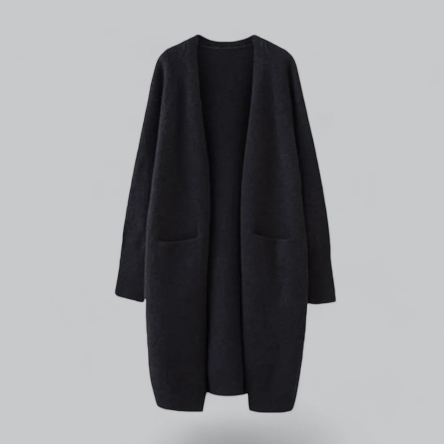 Women's Open Front Longline Cardigan – Classic Relaxed Fit Cardigan