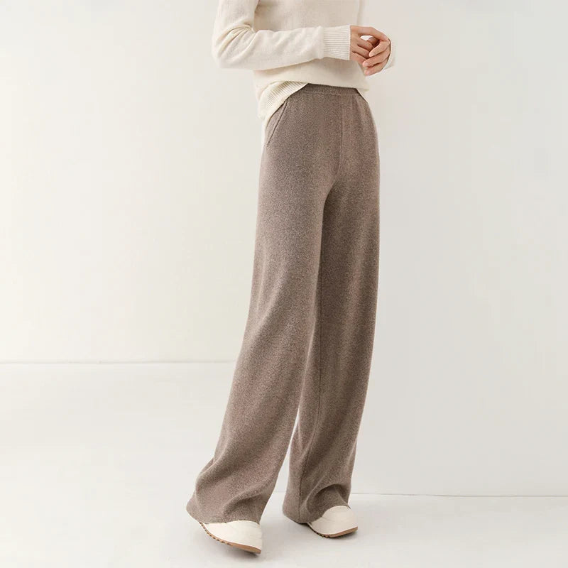 Women's Knit Pants – High Waist Wide Leg Pants