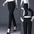 Women's Slim Fit Dress Trousers – Stretch Tailored Day-to-Evening Pants