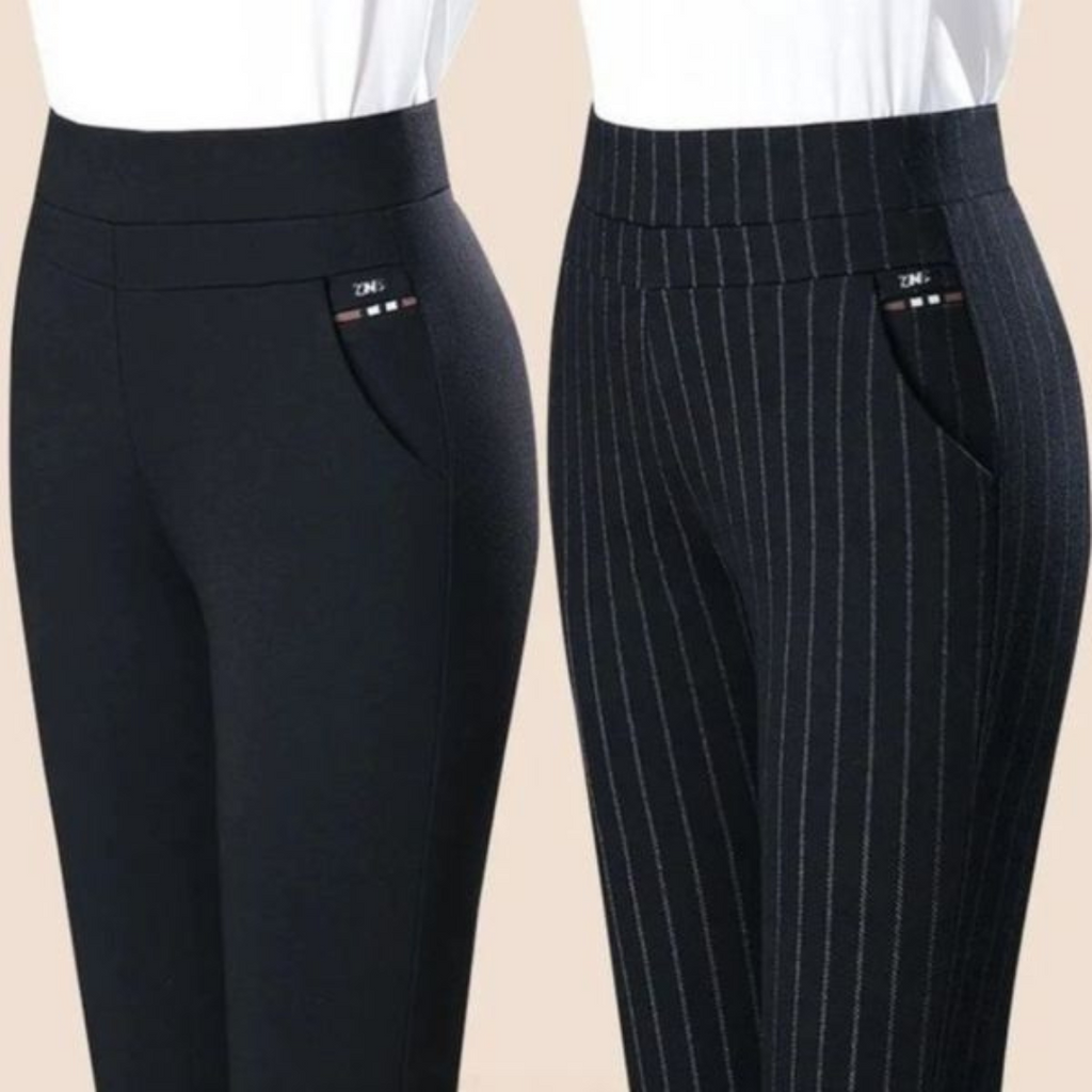 Women's Slim Fit Dress Trousers – Stretch Tailored Day-to-Evening Pants