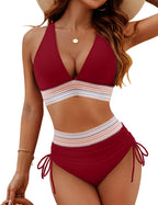 Women's Tummy Control Bikini Set – High-Waisted Swim Set – Edna