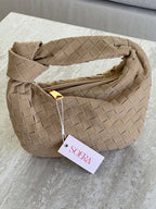 Women's Mini Suede Crossbody Bag – Braided Fashion Bag – Ilyse