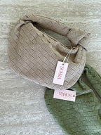 Women's Mini Suede Crossbody Bag – Braided Fashion Bag – Ilyse