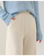 Women's Knit Pants – High Waist Wide Leg Pants