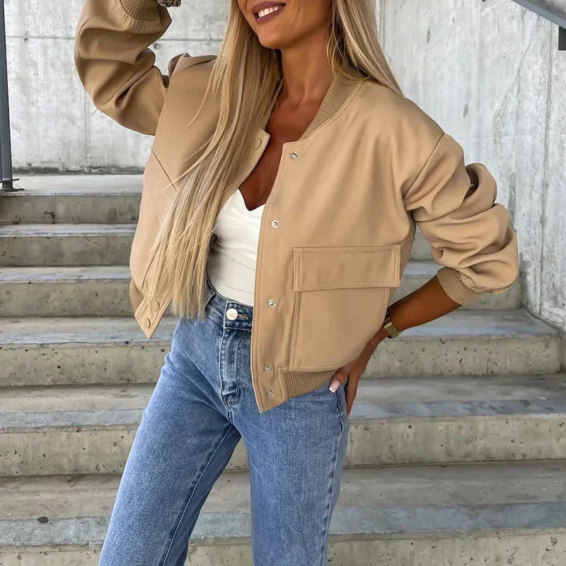 Women's Structured Short Jacket – Tailored Casual Everyday Jacket