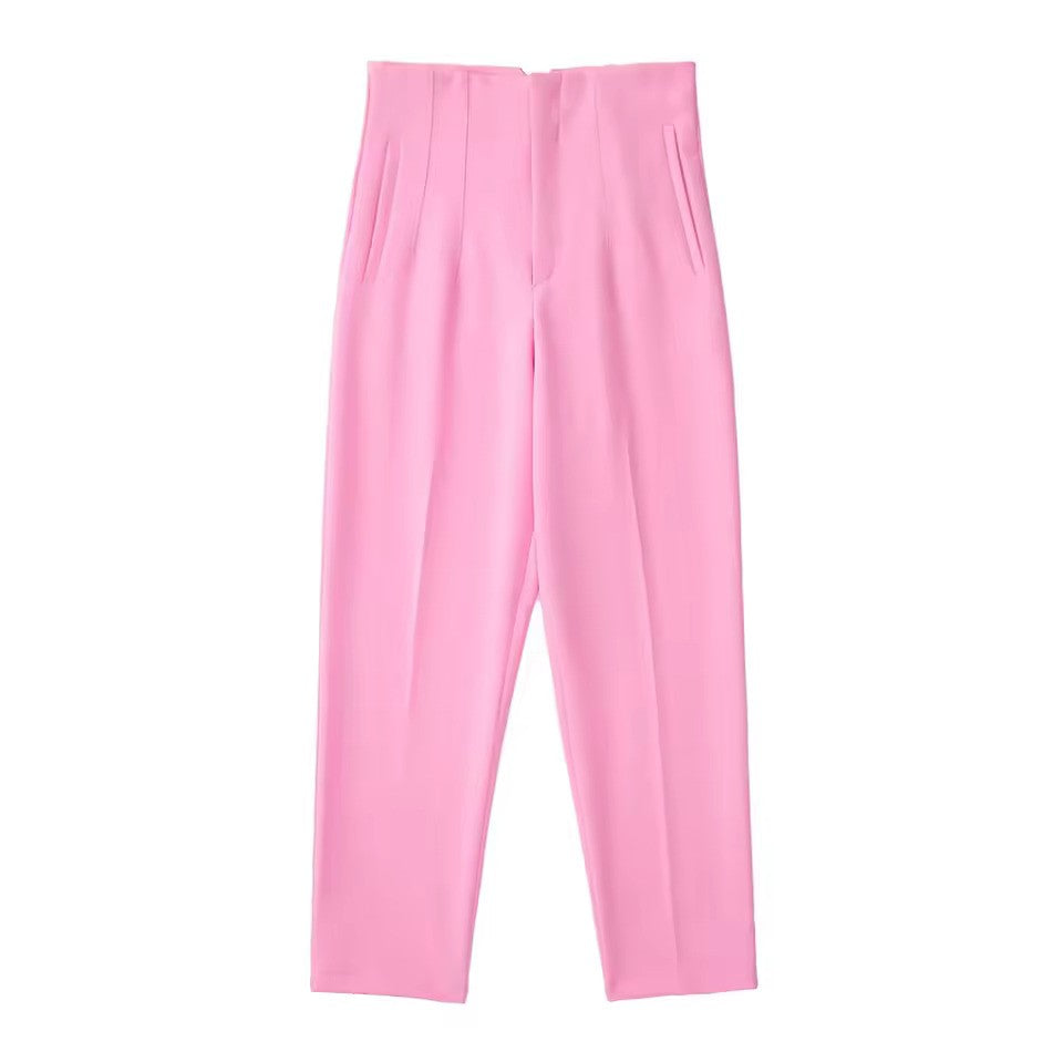 Women's Straight Leg Dress Pants – Wrinkle Resistant Tailored Trousers
