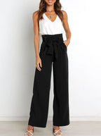 Women's Tailored Wide Leg Pants – High Waist Flowy Dress Trousers