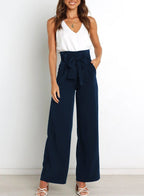 Women's Tailored Wide Leg Pants – High Waist Flowy Dress Trousers