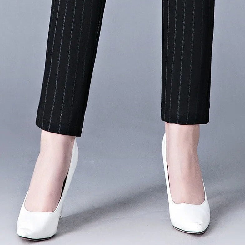 Women's Slim Fit Dress Trousers – Stretch Tailored Day-to-Evening Pants