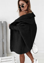 Women's Oversized Longline Cardigan – Relaxed Statement Sleeve Cardigan