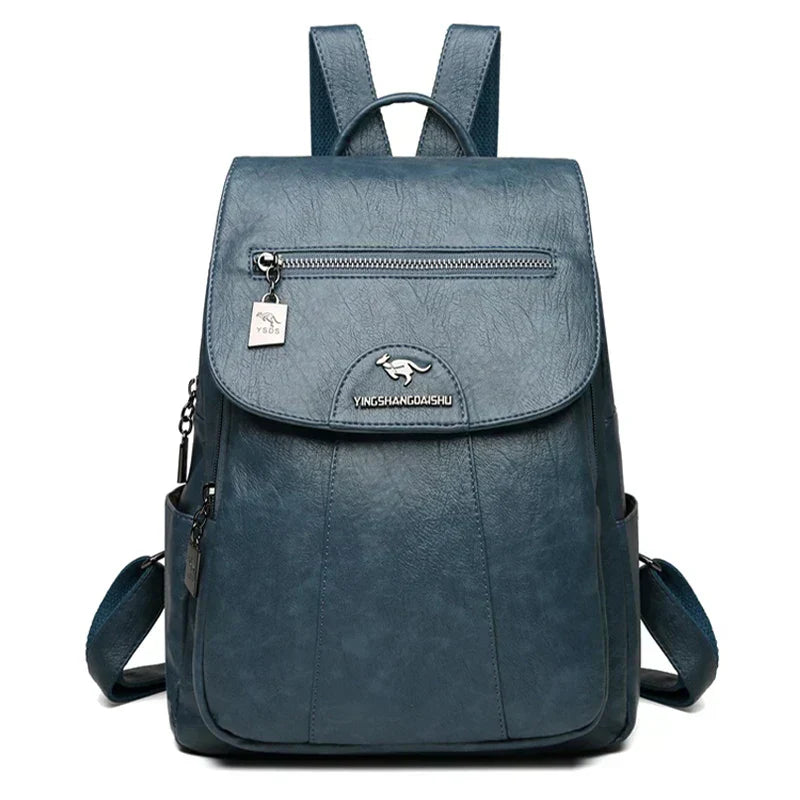 Women's Anti-Theft Faux Leather Backpack – Secure Everyday Backpack – Charlotte