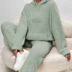 Women's Teddy Lounge Set – Hooded Cozy House Suit