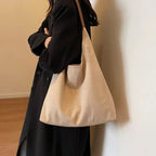 Women's Suede Tote Bag – Oversized Everyday Handbag – Elisa