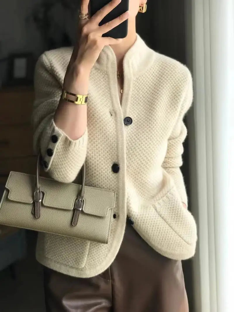 Women's Cardigan – Button Front Knit Cardigan – Lucille