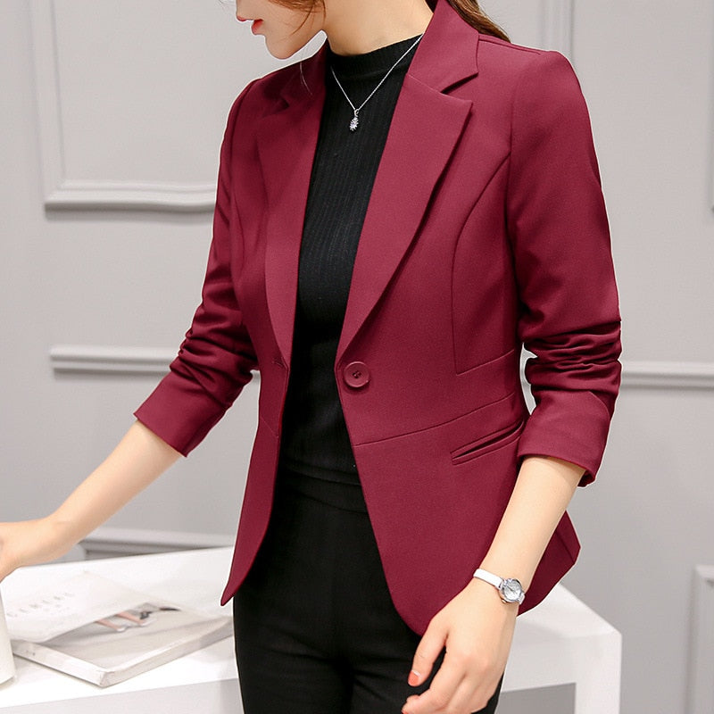 Women's Cropped Blazer – Relaxed Fit Blazer – Aubrey