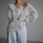 Women's Structured Statement Cardigan – Refined Long Sleeve Cardigan