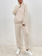 Women's Teddy Lounge Set – Hooded Cozy House Suit
