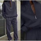 Women's Wide Leg Lounge Set – Relaxed Top & High Waist Pants