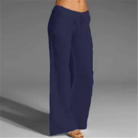 Women's Relaxed Linen Pants – Casual Wide Leg Pants