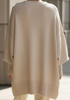 Women's Relaxed Oversized Sweater – Loose Fit Long Sleeve Knit Pullover