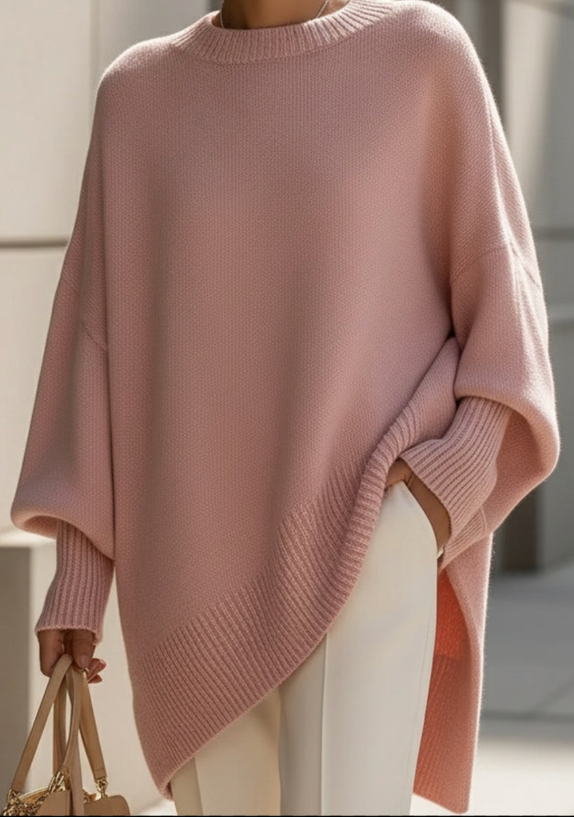 Women's Relaxed Oversized Sweater – Loose Fit Long Sleeve Knit Pullover