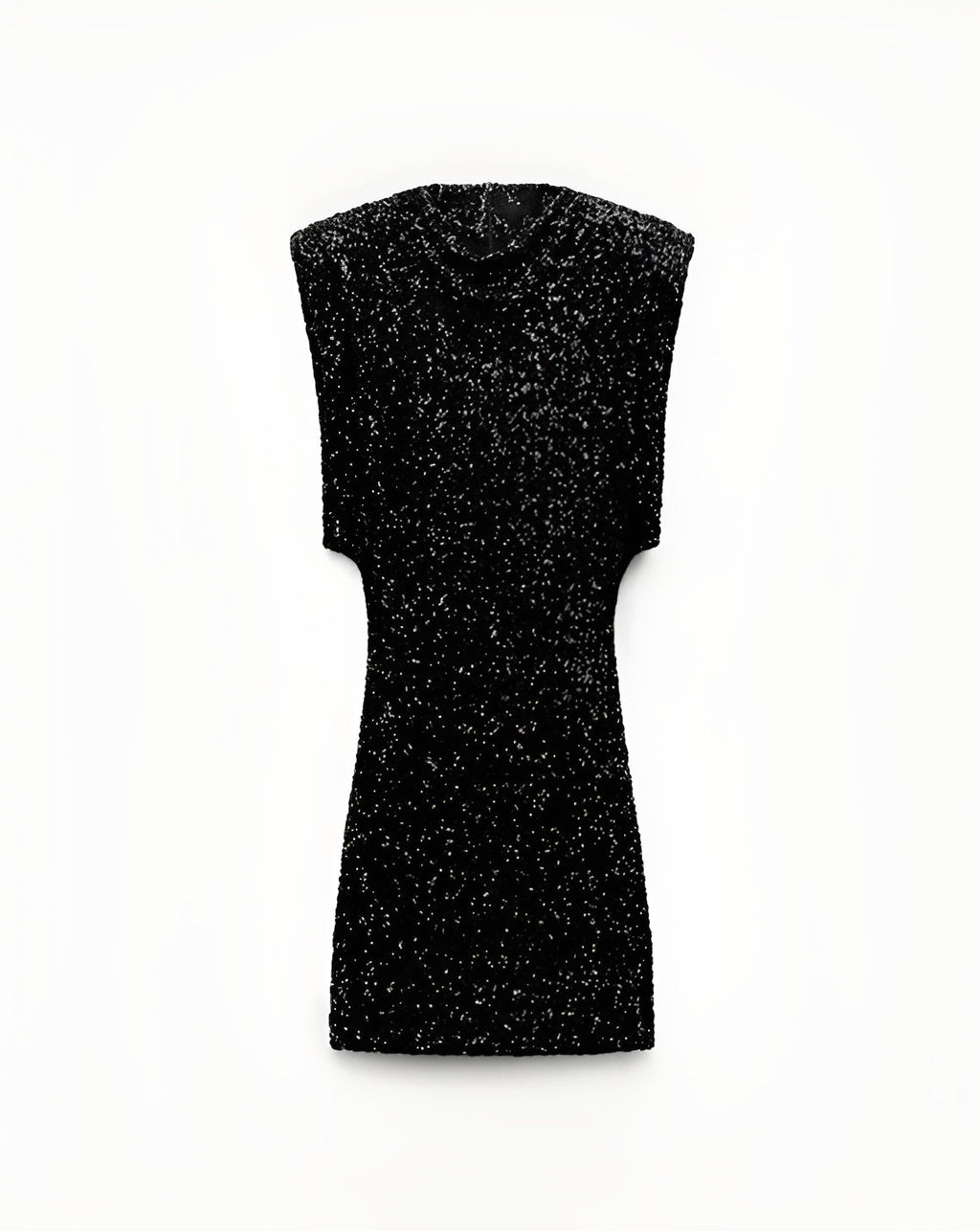 Women's Sparkle Sequin Mini Dress – Statement Shoulder Cocktail Party Dress