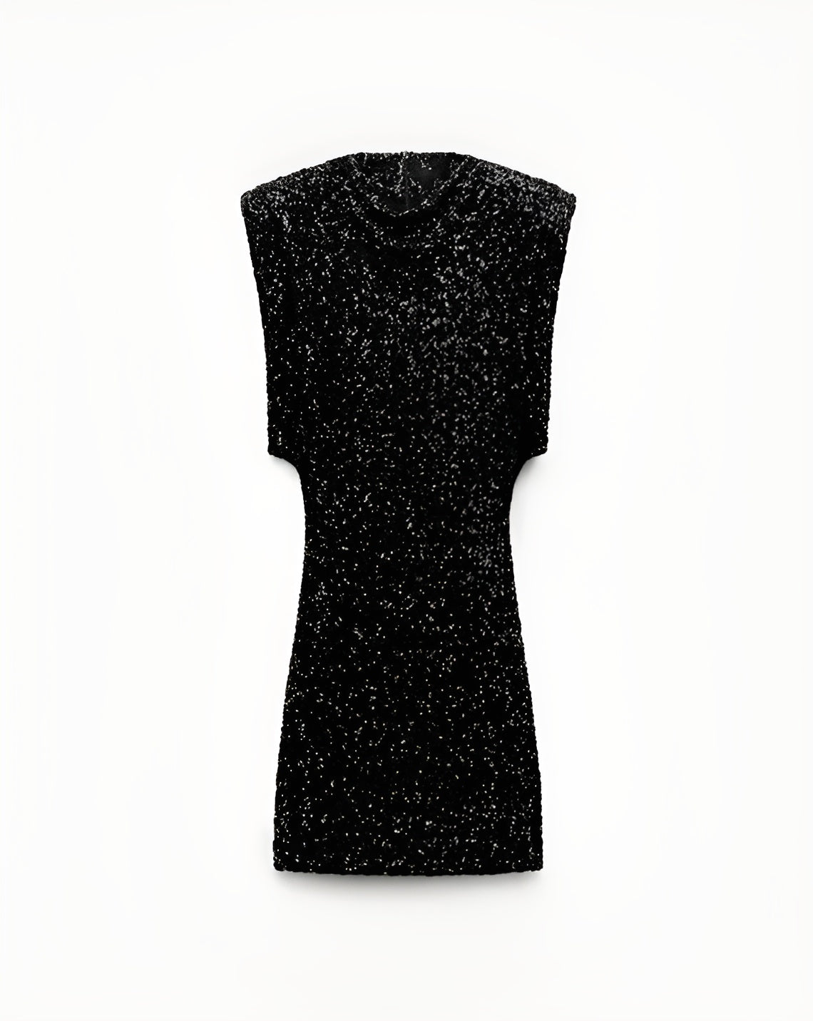 Women's Sparkle Sequin Mini Dress – Statement Shoulder Cocktail Party Dress