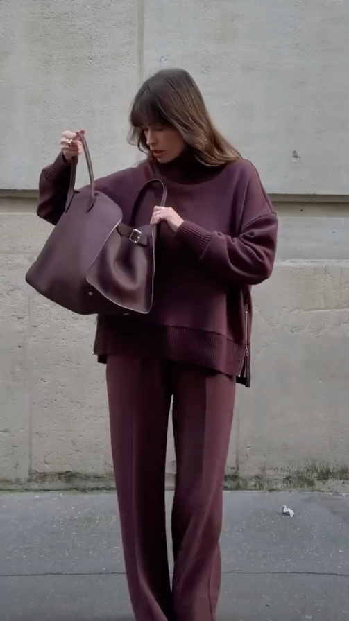 Women's Knit Co-Ord Set – High Neck Sweater & Pants