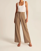 Women's High Waist Wide Leg Pants – Tailored Flowy Dress Trousers
