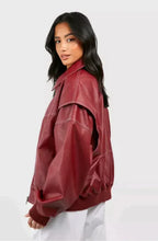 Women's Oversized Bomber Jacket – Zip-Up Relaxed Jacket