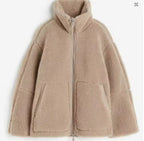 Women's Stand Collar Fleece Jacket – Oversized Zip-Up Winter Jacket