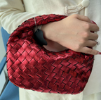Women's Metallic Braided Handbag – Evening Occasion Bag – Blair