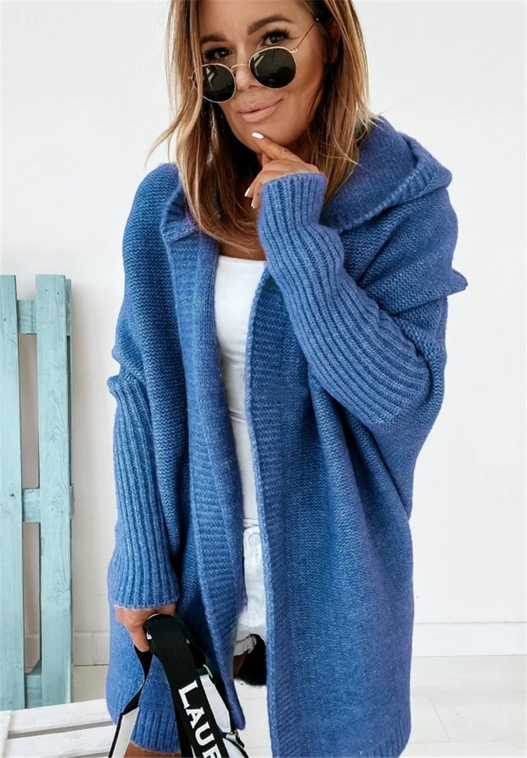 Women's Oversized Longline Cardigan – Relaxed Statement Sleeve Cardigan