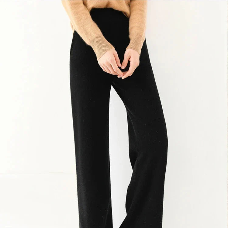 Women's Knit Pants – High Waist Wide Leg Pants