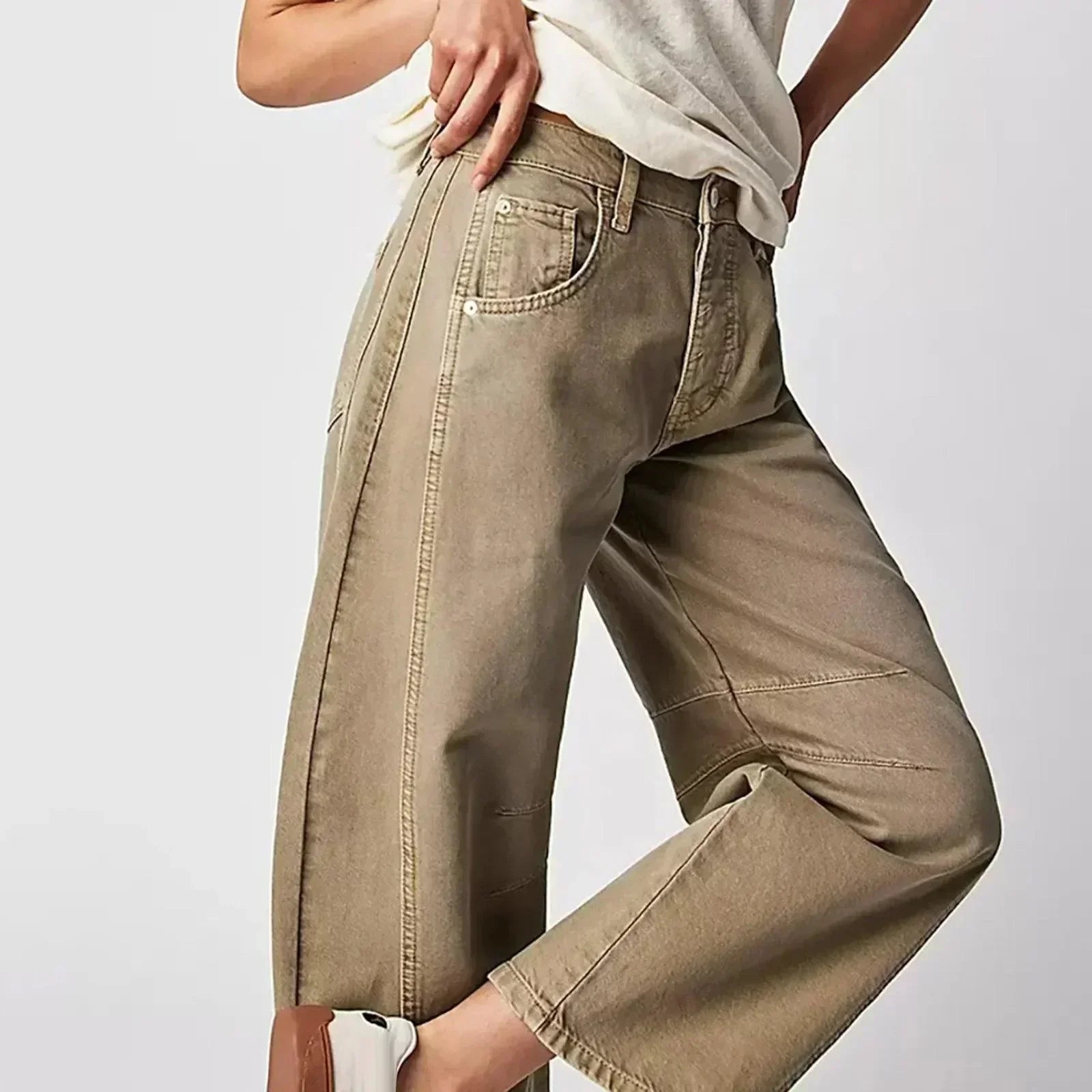 Women's High Waist Jeans – Relaxed Fit Denim Jeans – Hanna