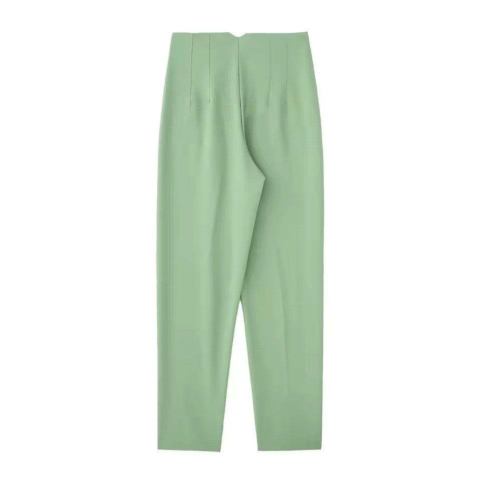 Women's Straight Leg Dress Pants – Wrinkle Resistant Tailored Trousers