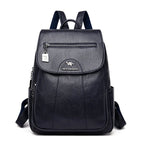 Women's Anti-Theft Faux Leather Backpack – Secure Everyday Backpack – Charlotte
