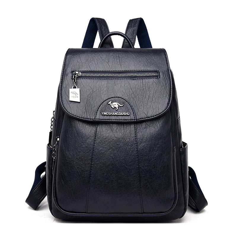 Women's Anti-Theft Faux Leather Backpack – Secure Everyday Backpack – Charlotte