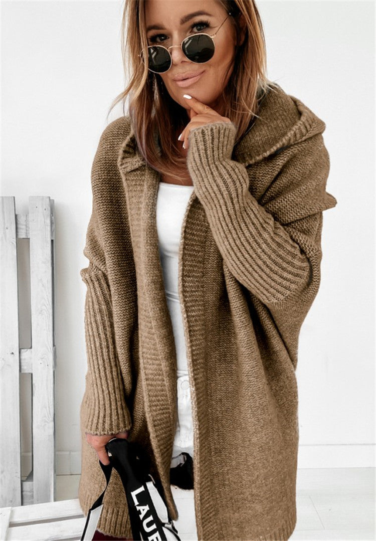 Women's Oversized Longline Cardigan – Relaxed Statement Sleeve Cardigan