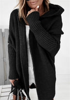 Women's Oversized Longline Cardigan – Relaxed Statement Sleeve Cardigan