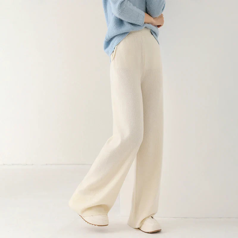 Women's Knit Pants – High Waist Wide Leg Pants