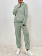 Women's Teddy Lounge Set – Hooded Cozy House Suit