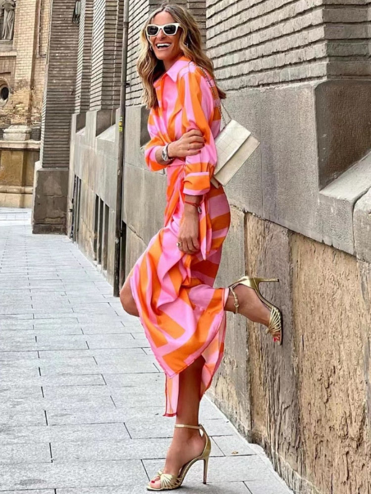 Women's Summer Midi Dress – Lightweight Casual Dress – Doris