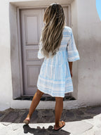 Women's Boho Ruffle Dress – Colourful Printed Summer Dress