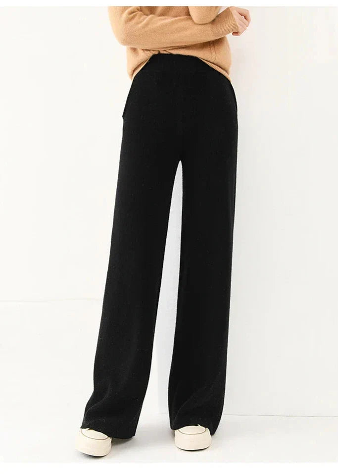 Women's Knit Pants – High Waist Wide Leg Pants