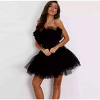 Women's Tulle Party Dress – Layered Festive Occasion Dress