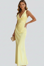 Women's Sleeveless Maxi Dress – V-Neck Occasion Dress