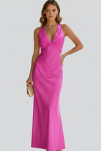 Women's Sleeveless Maxi Dress – V-Neck Occasion Dress